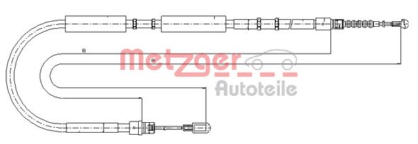 Тросик cтояночный тормоз METZGER 10.7536