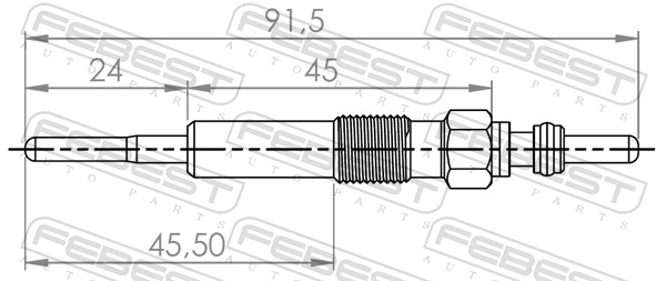 Свеча накаливания FEBEST 24642-005