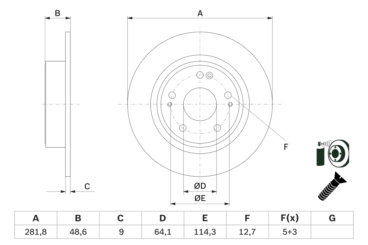 Тормозной диск BOSCH 0 986 479 F76
