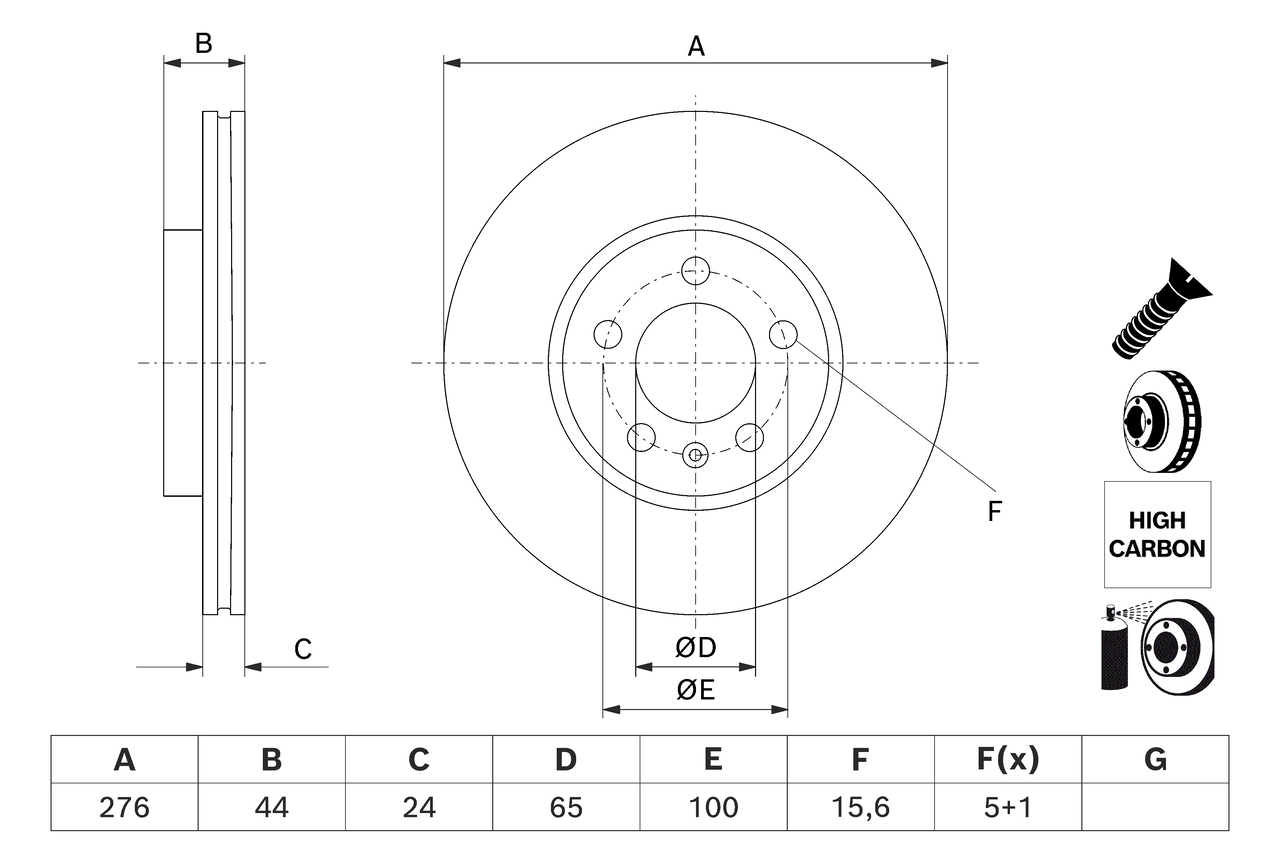 Тормозной диск BOSCH 0 986 479 H71