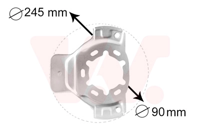 Отражатель диск тормозного механизма VAN WEZEL 3742371