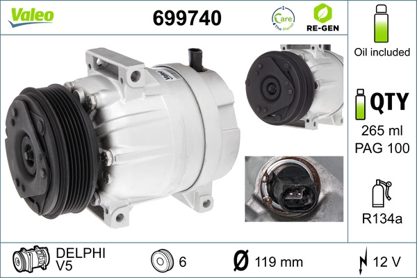 Компрессор кондиционер VALEO 699740