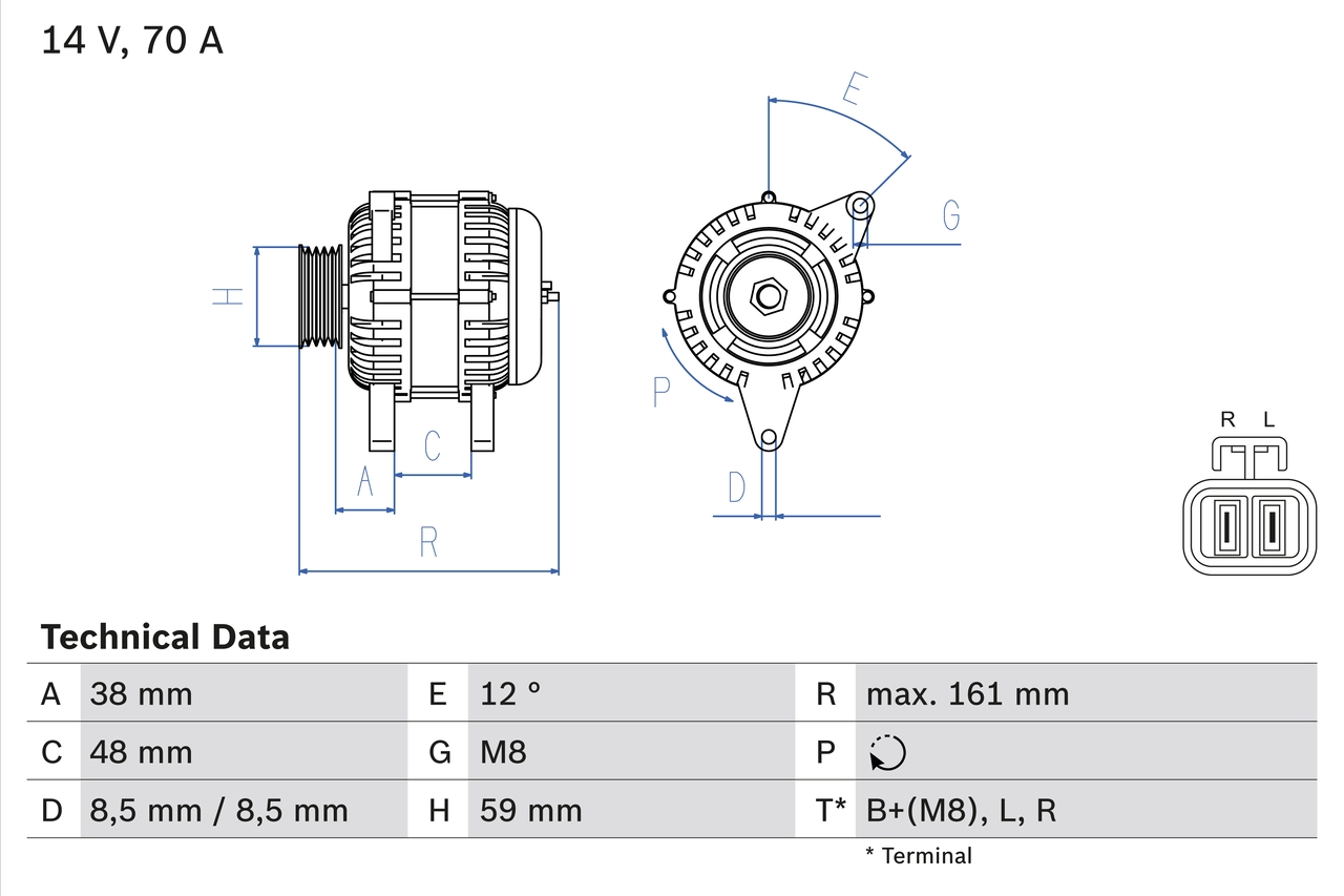 Генератор BOSCH 0 986 049 570