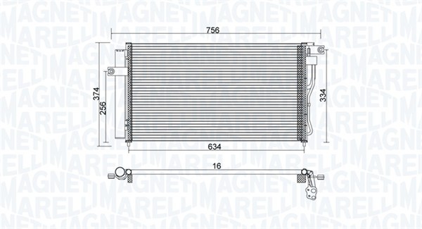 Конденсатор кондиционер MAGNETI MARELLI 350203953000