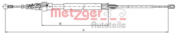 Тросик cтояночный тормоз METZGER 10.7625