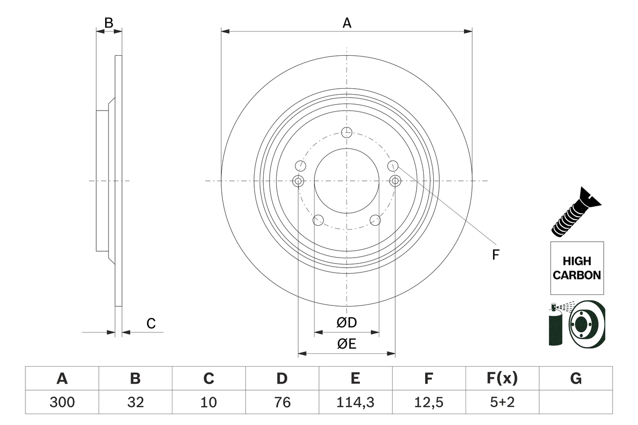 Тормозной диск BOSCH 0 986 479 H01