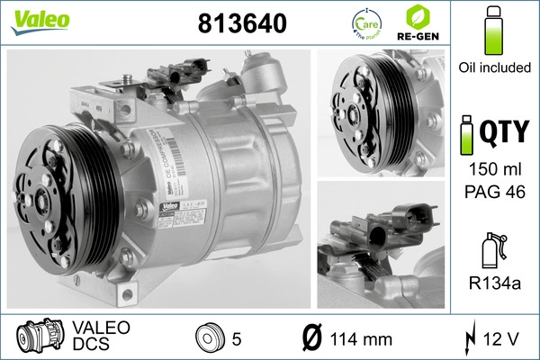 Компрессор кондиционер VALEO 813640