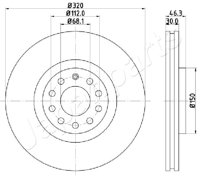 Тормозной диск JAPANPARTS DI-0909