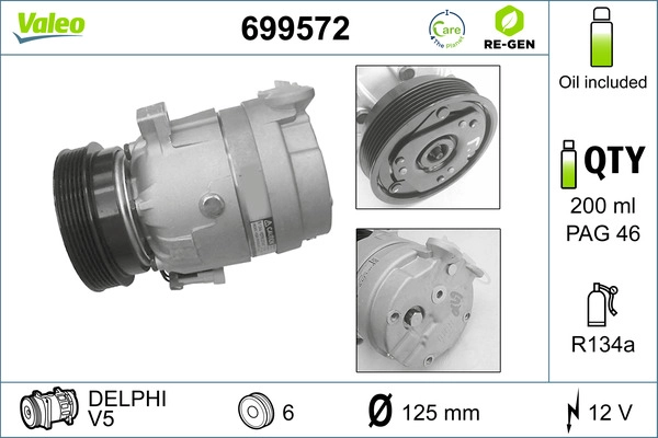Компрессор кондиционер VALEO 699572