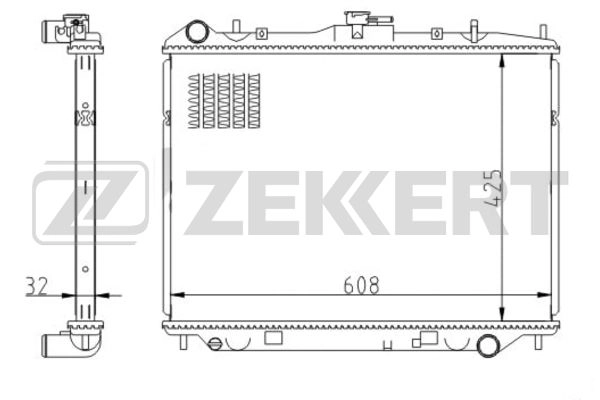 Радиатор охлаждение двигателя ZEKKERT MK-1551