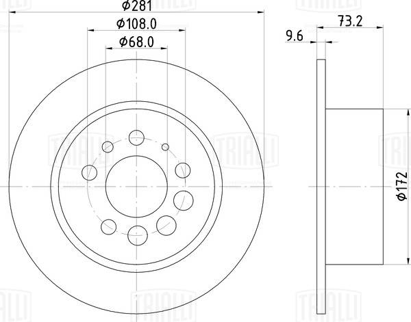 Тормозной диск TRIALLI DF 250129