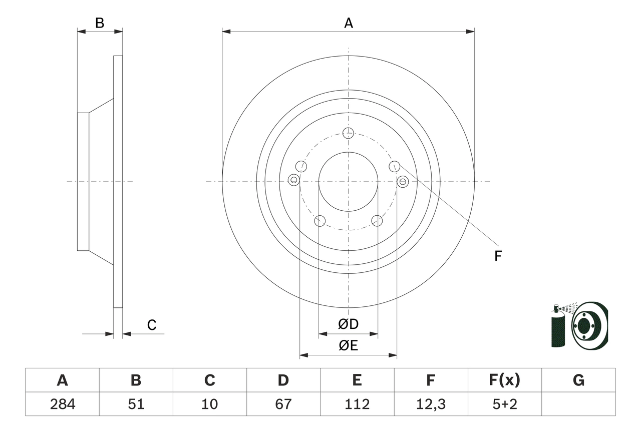 Тормозной диск BOSCH 0 986 479 H11
