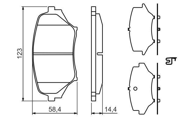 Комплект тормозных колодок дисковый тормоз BOSCH 0 986 494 322