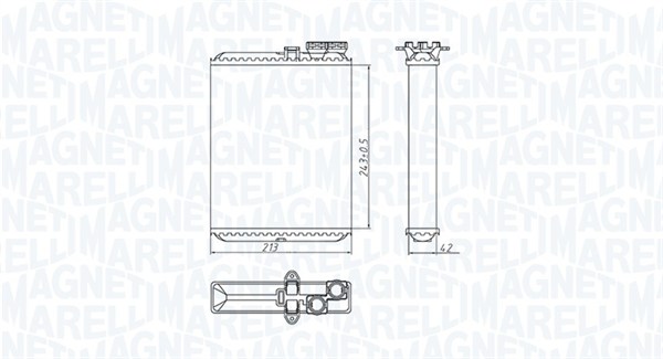 Теплообменник отопление салона MAGNETI MARELLI 350218427000