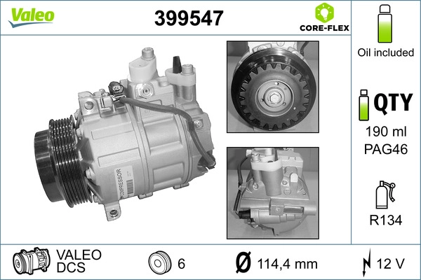 Компрессор кондиционер VALEO 399547