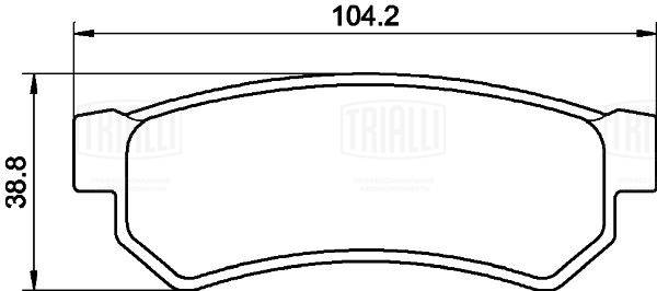 Комплект тормозных колодок дисковый тормоз TRIALLI PF 0571CR