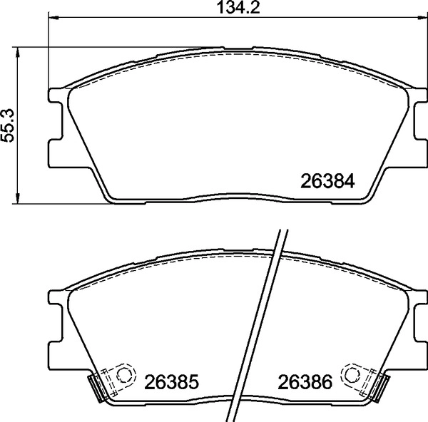 Комплект тормозных колодок дисковый тормоз BREMBO P30126