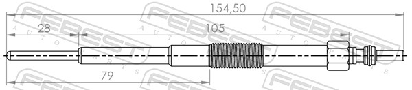 Свеча накаливания FEBEST 08642-001