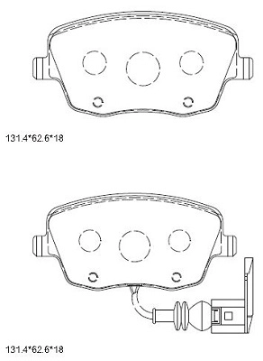 Комплект тормозных колодок дисковый тормоз ASIMCO KD7551