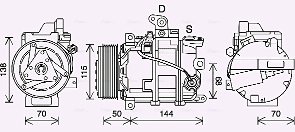 Компрессор кондиционер AVA QUALITY COOLING DNAK447