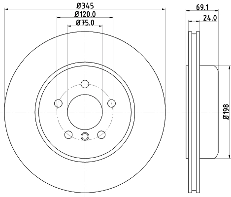 Тормозной диск HELLA/BEHR/PAGID 8DD 355 119-281