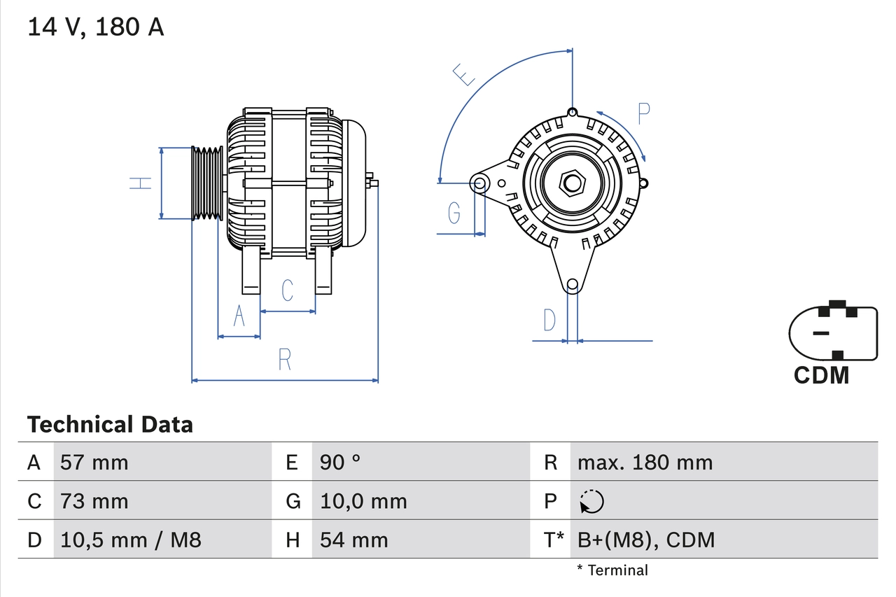 Генератор BOSCH 0 986 082 200