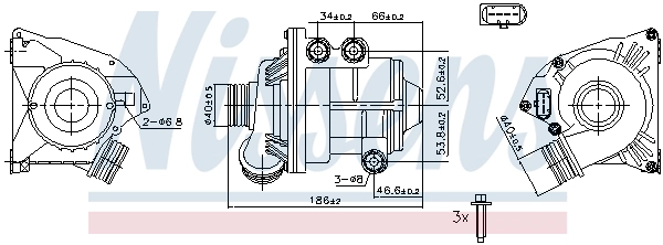 Водяной насос охлаждение двигателя NISSENS 831087