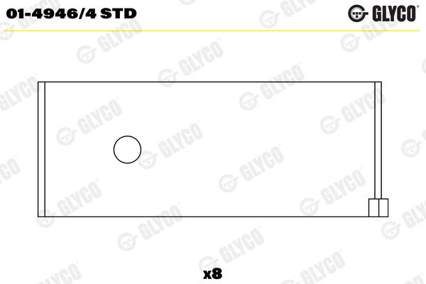 Шатунный подшипник GLYCO 01-4946/4 STD