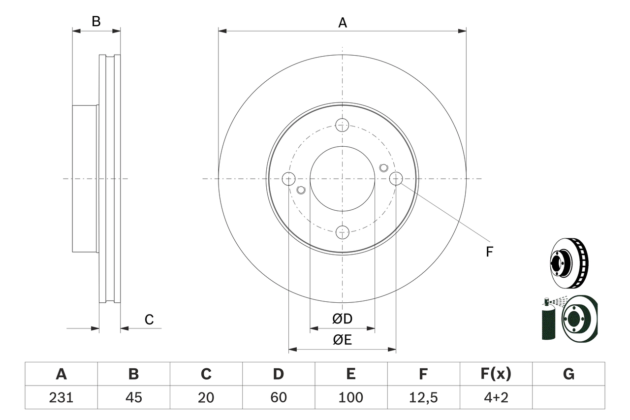 Тормозной диск BOSCH 0 986 479 G92