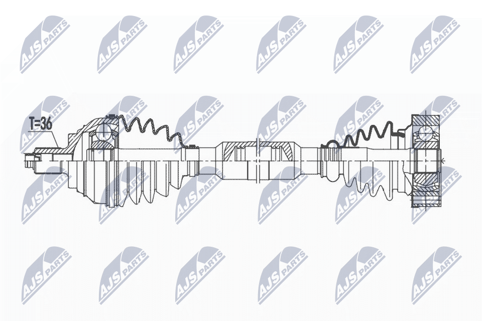 Приводной вал NTY NPW-VW-171
