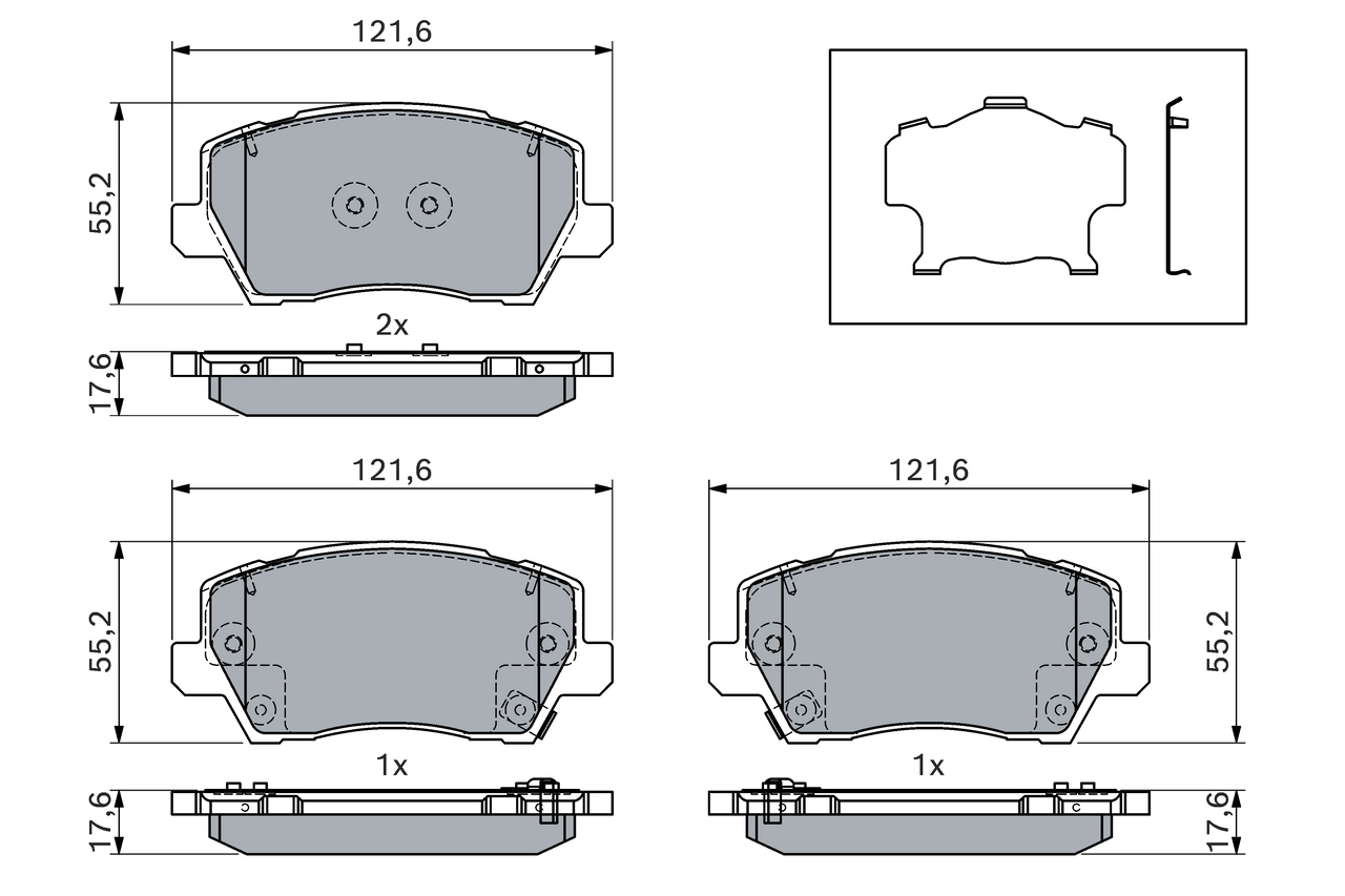 Комплект тормозных колодок дисковый тормоз BOSCH 0 986 460 078