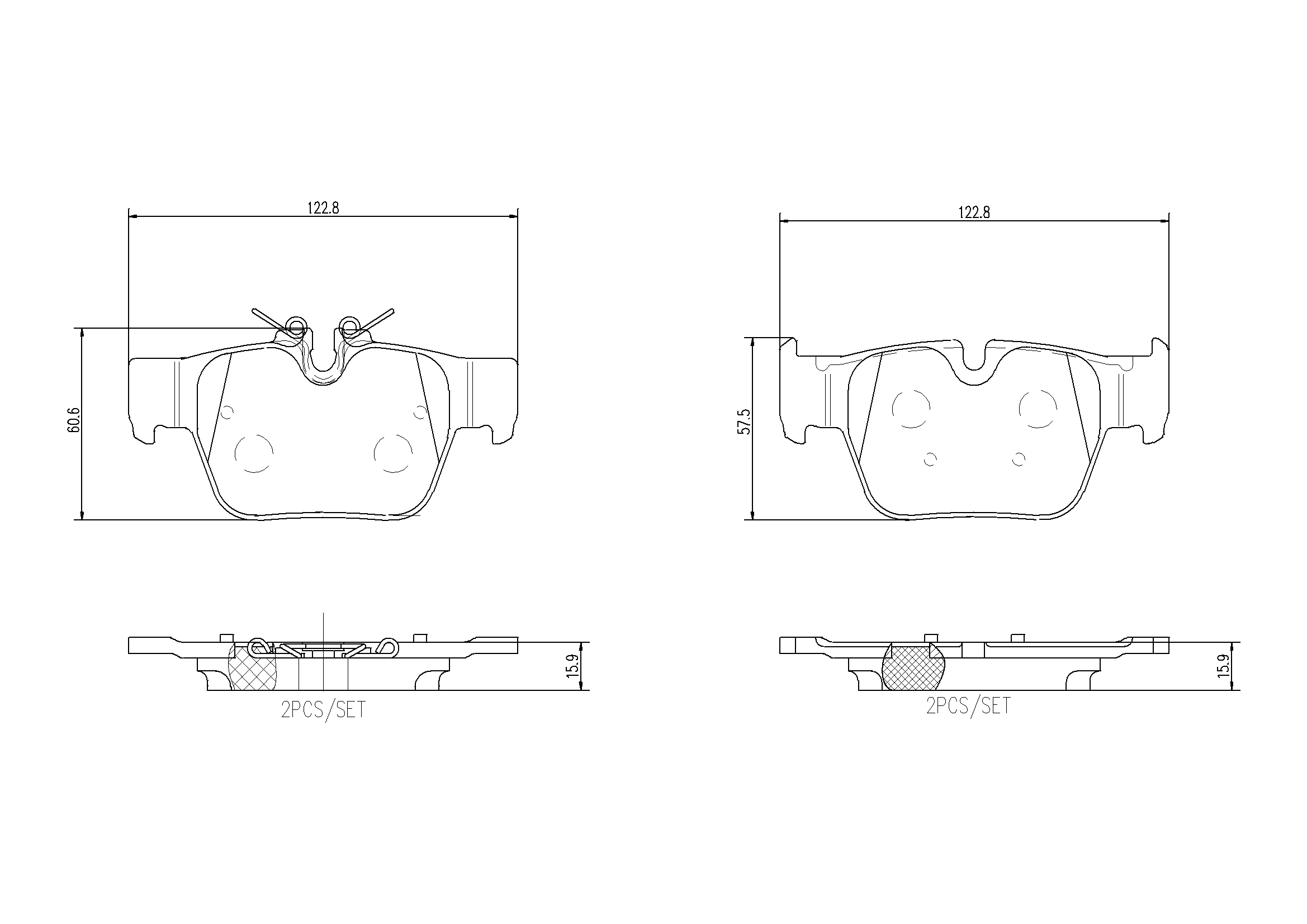Комплект тормозных колодок дисковый тормоз BREMBO P06117