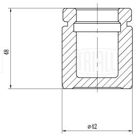 Поршень корпус скобы тормоза TRIALLI RCF103562