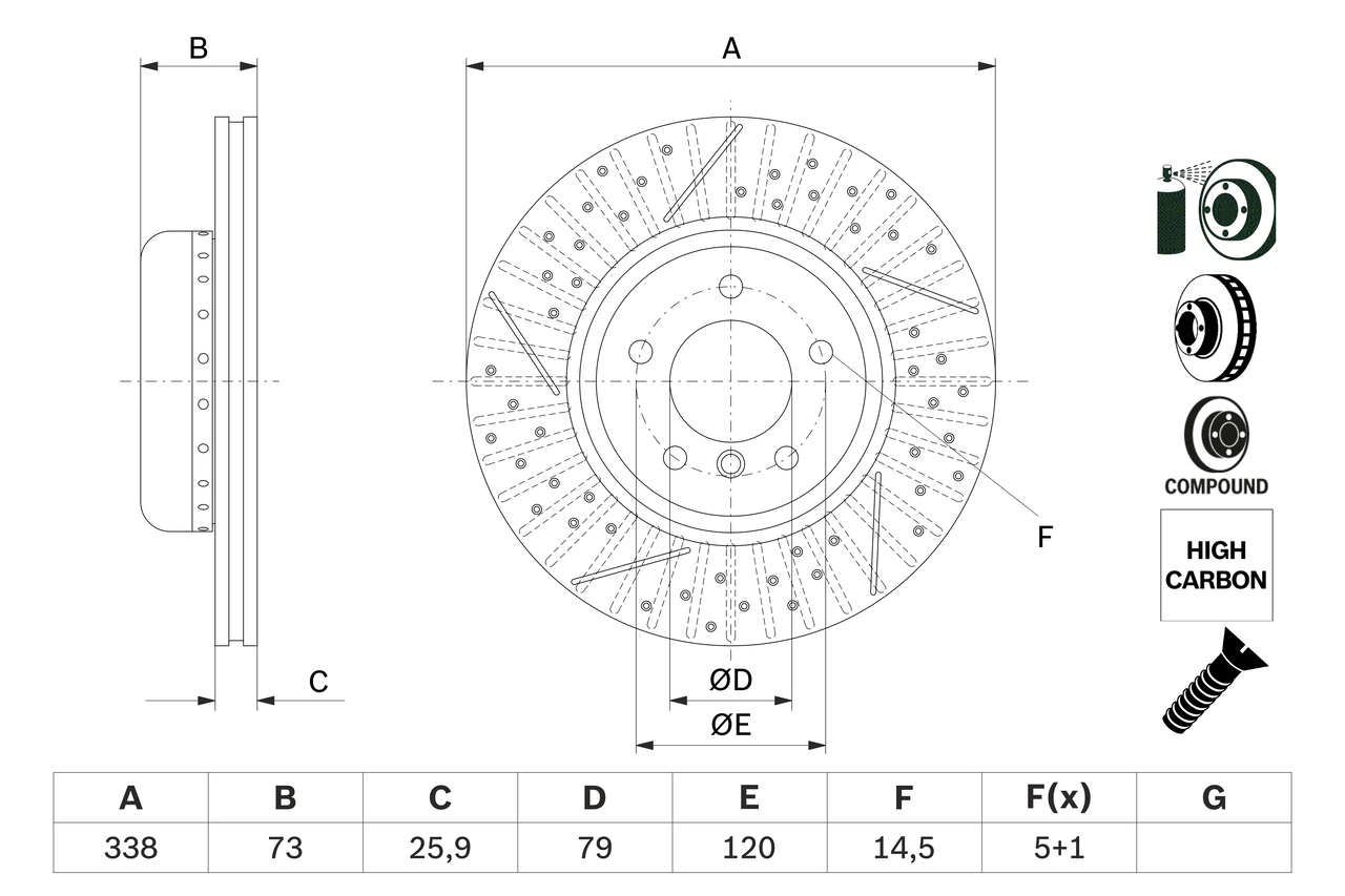 Тормозной диск BOSCH 0 986 479 E09