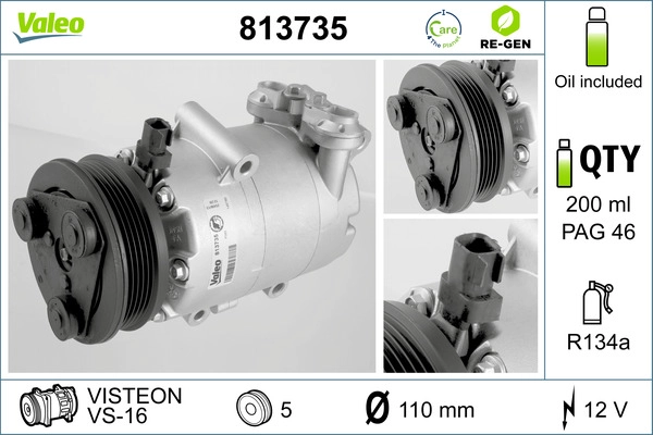 Компрессор кондиционер VALEO 813735