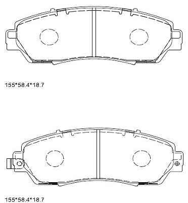Комплект тормозных колодок дисковый тормоз ASIMCO KD1508