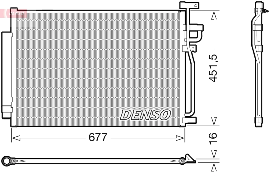 Конденсатор кондиционер DENSO DCN20040