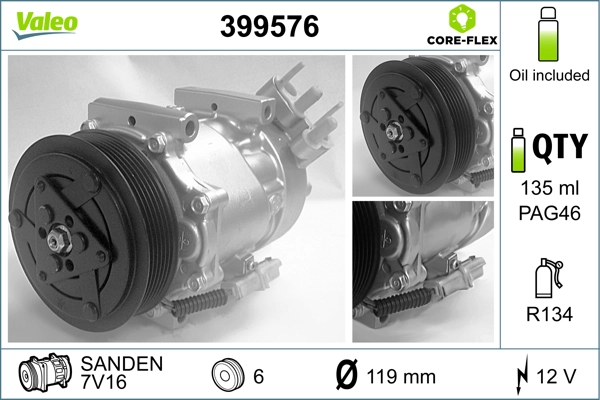 Компрессор кондиционер VALEO 399576