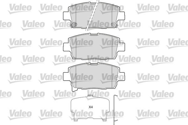 Комплект тормозных колодок дисковый тормоз VALEO 601673