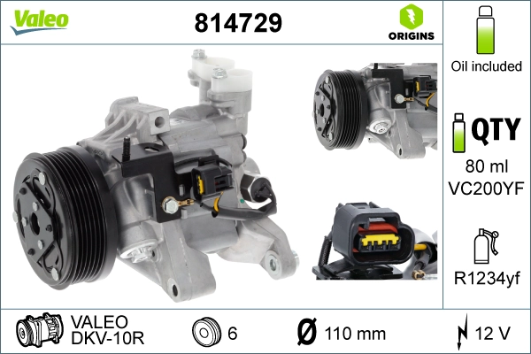 Компрессор кондиционер VALEO 814729