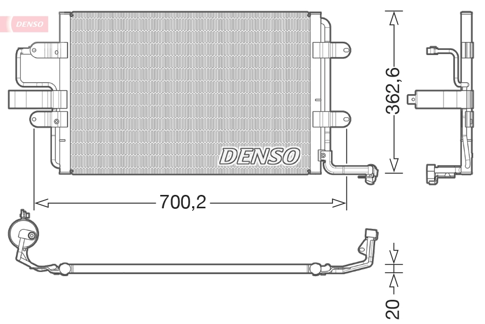 Конденсатор кондиционер DENSO DCN32022