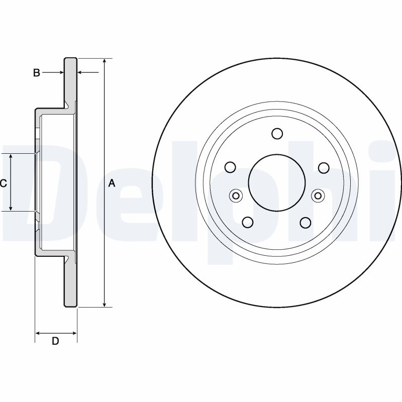 Тормозной диск DELPHI BG4807C