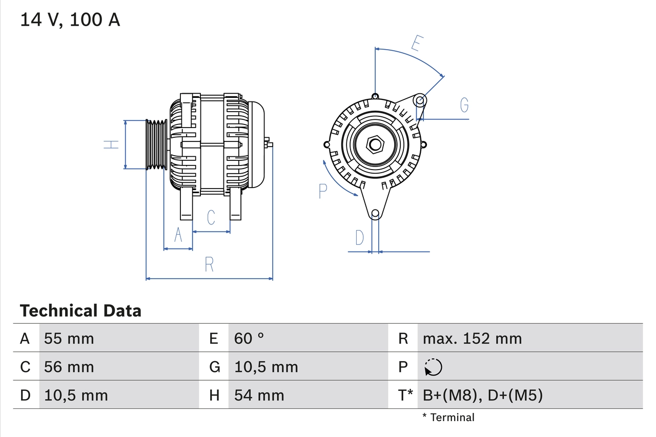 Генератор BOSCH 0 986 047 280