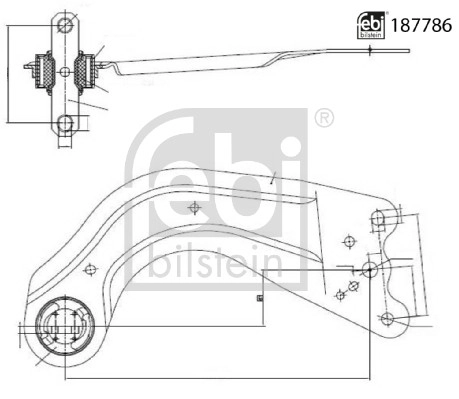 Рычаг независимой подвески колеса подвеска колеса FEBI BILSTEIN 187786