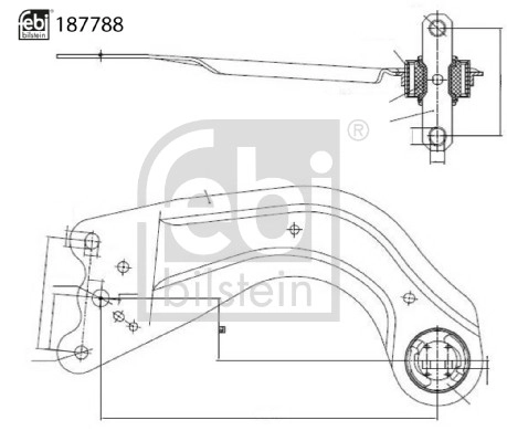 Рычаг независимой подвески колеса подвеска колеса FEBI BILSTEIN 187788