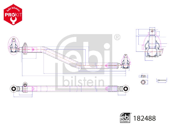Продольная рулевая тяга FEBI BILSTEIN 182488