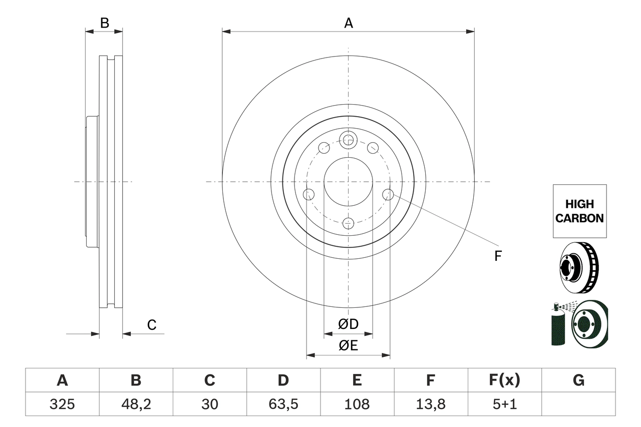 Тормозной диск BOSCH 0 986 479 G96