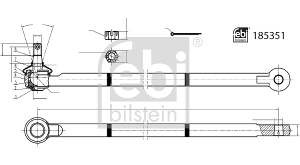 Продольная рулевая тяга FEBI BILSTEIN 185351