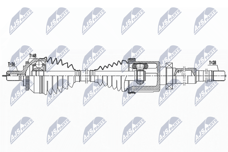 Приводной вал NTY NPW-VV-142