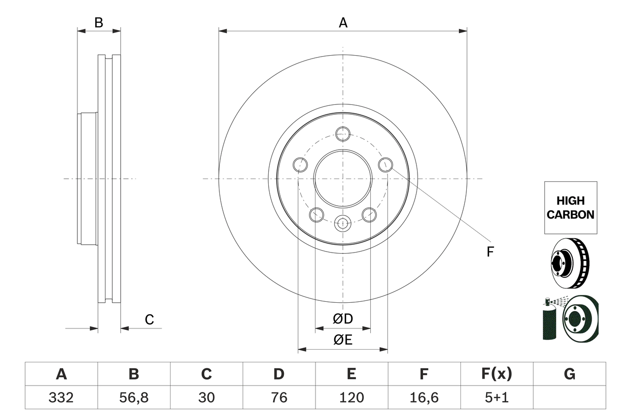 Тормозной диск BOSCH 0 986 479 F04